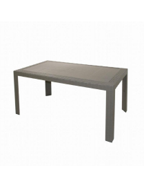 RATTAN LINE TAUPE TABLE URANO 140x80x72 CENTIMETERS