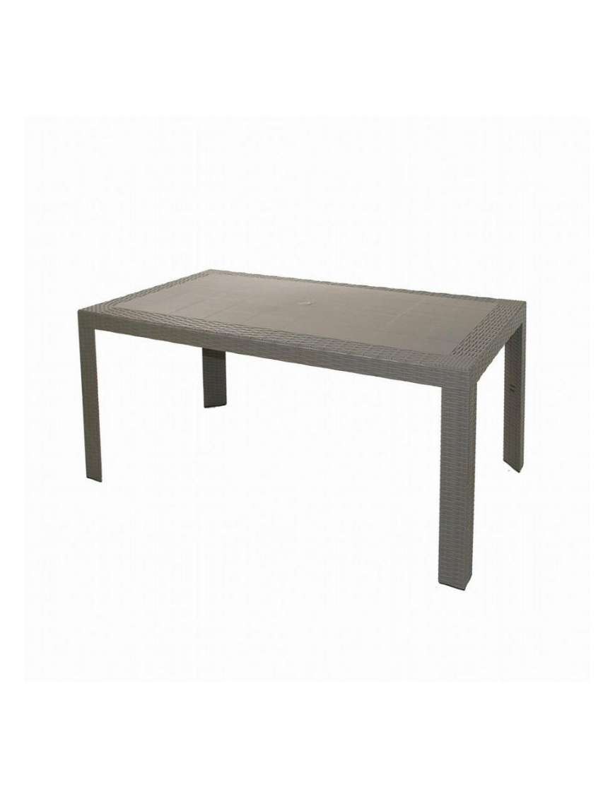 RATTAN LINE TAUPE TABLE URANO 140x80x72 CENTIMETERS
