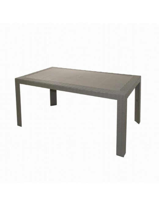 RATTAN LINE TAUPE TABLE URANO 140x80x72 CENTIMETERS