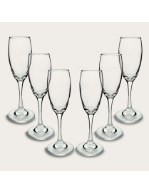 LINEA IN VETRO  CALICI FLUTE 6pezzi  17cl