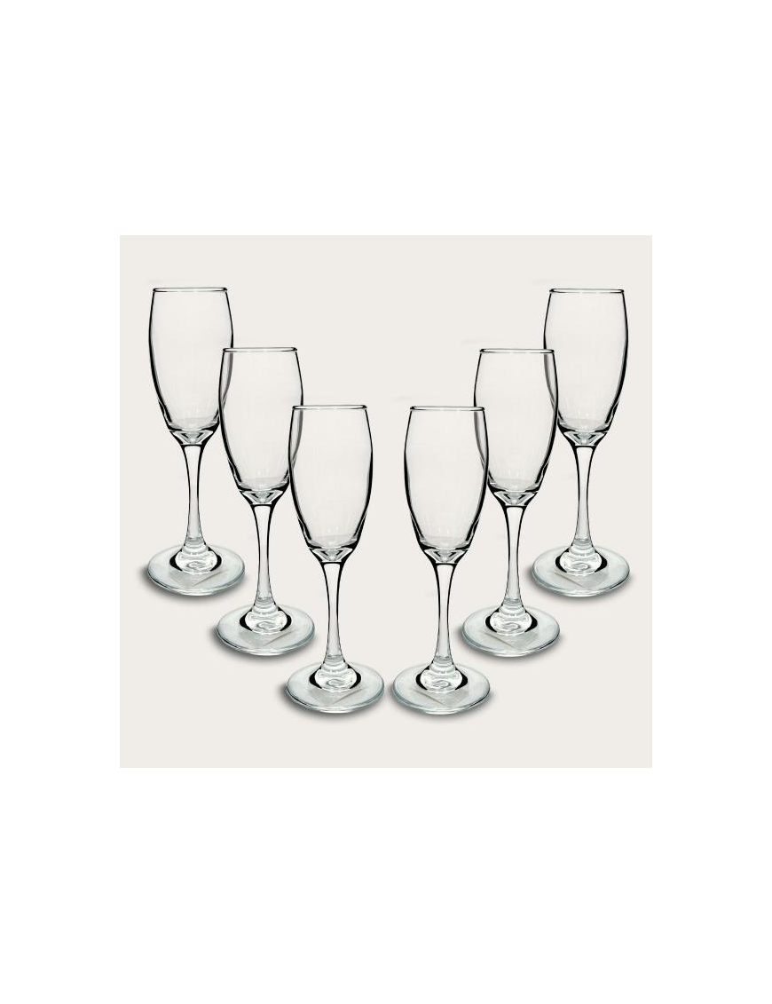 GLASS LINE FLUTE GLASSES 6 pieces 17cl