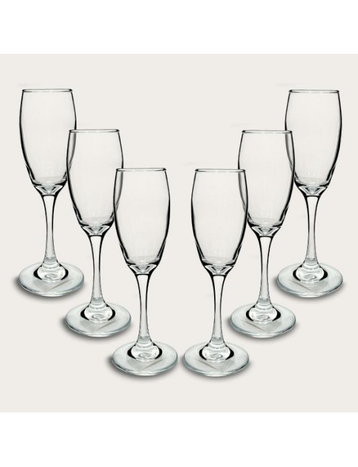 GLASS LINE FLUTE GLASSES 6 pieces 17cl