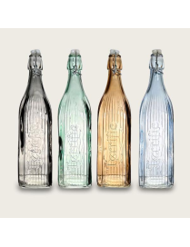 LINEA IN VETRO  BOTTIGLIA COLORI ASSORTITI 1lt