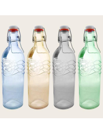 LINEA IN VETRO  BOTTIGLIA COLORI ASSORTITI 1lt