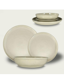 SOUTH PLATE 22cm TAUPE FONT LINE