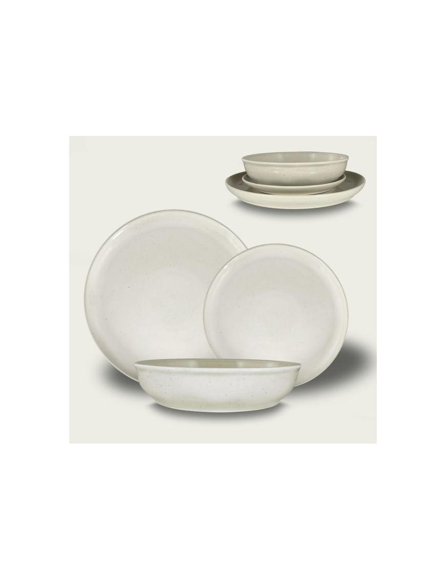 DINNER PLATE 27cm BEIGE FONT LINE