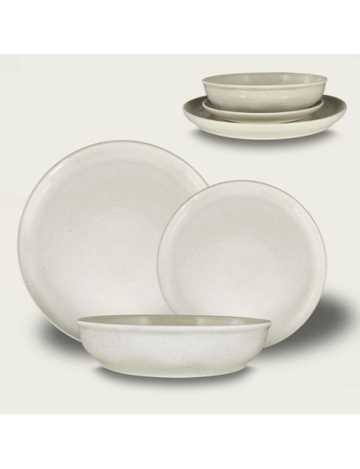 DINNER PLATE 27cm BEIGE FONT LINE