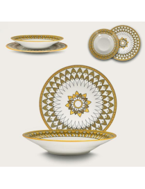 SAHARA YELLOW LINE TABLE SERVICE 12 pieces