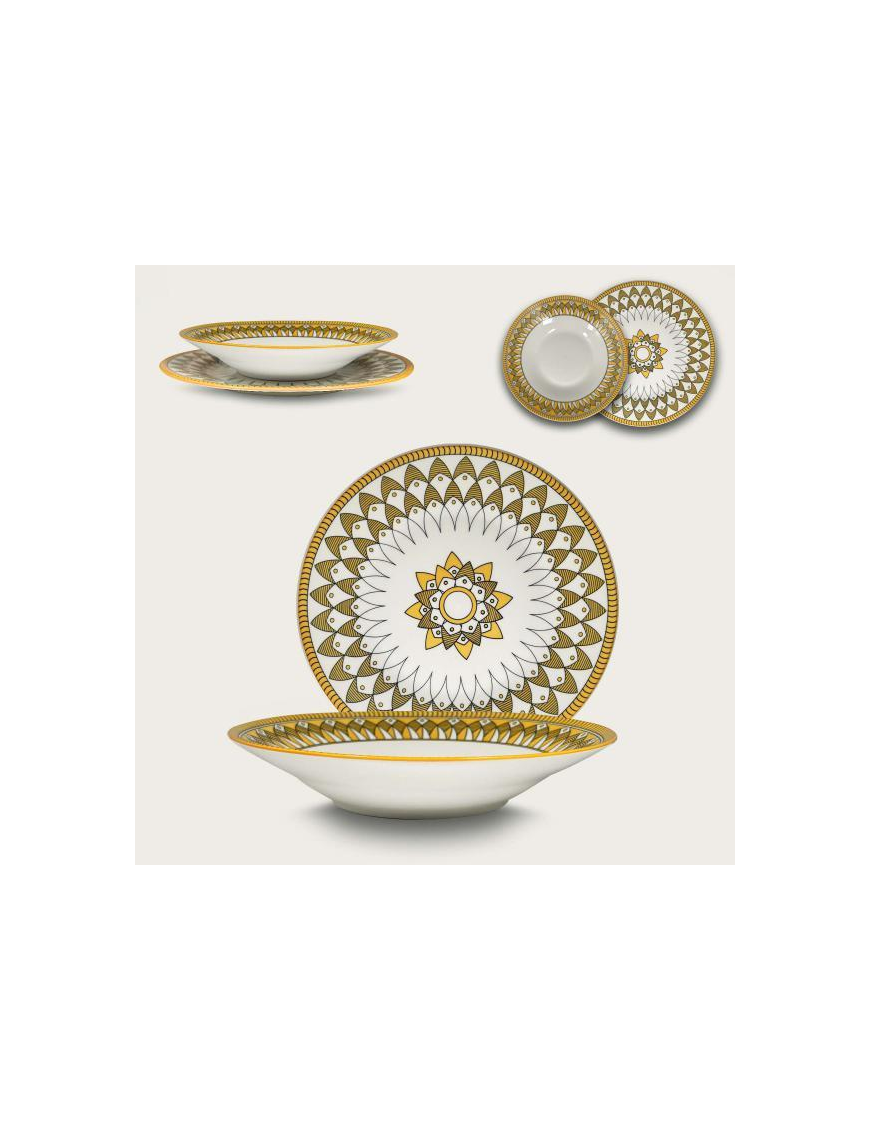 LINEA SAHARA YELLOW SERVIZIO TAVOLA 12pezzi