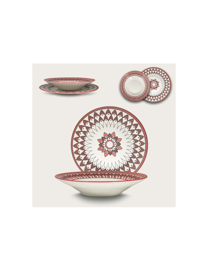 SAHARA PINK LINE TABLE SERVICE 12 pieces