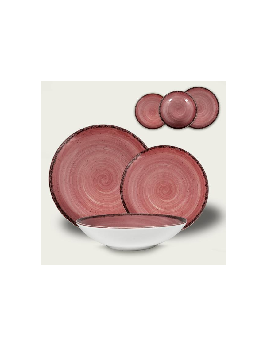 PINK PEPPER LINE FRUIT PLATE 20cm