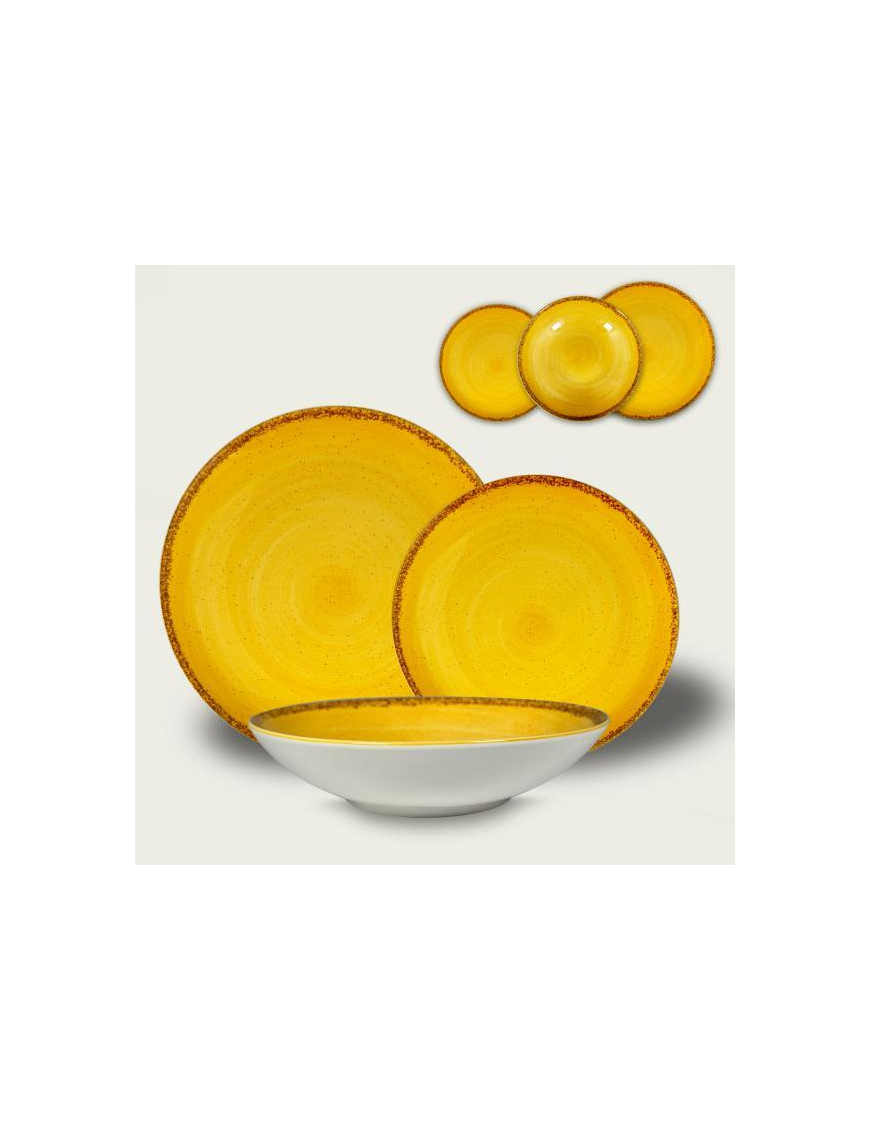 PEPPER LINE YELLOW FRUIT PLATE 20cm