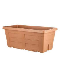 WOOD EFFECT PLANTER 60cm TERRACOTTA COLOR