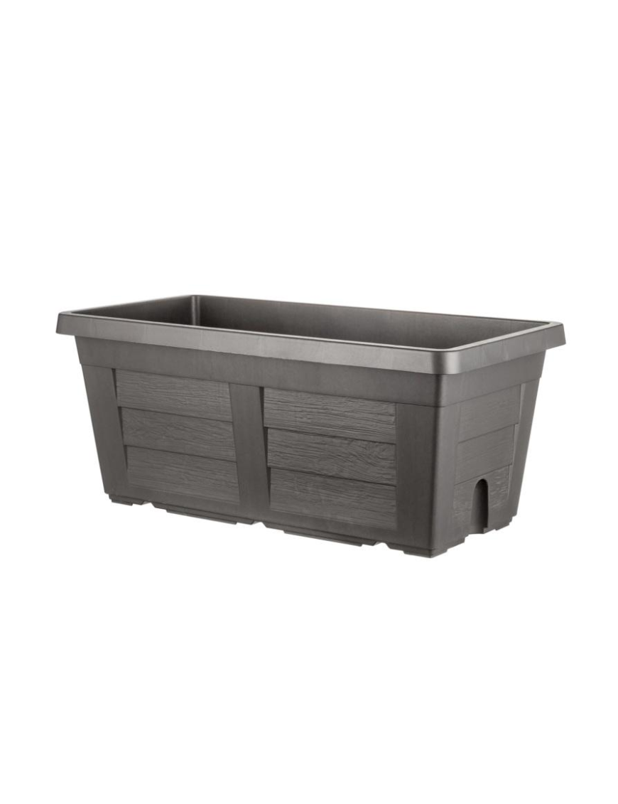 WOOD EFFECT PLANTER 80cm ANTHRACITE