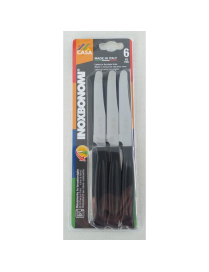 SERIE CASA COLTELLI TAVOLA 6pezzi  11cm NERO