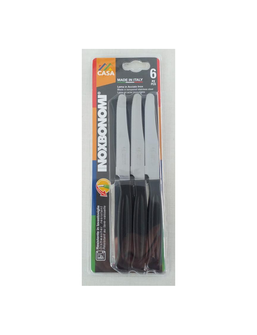 HOME SERIES TABLE KNIVES 6 pieces 11cm BLACK
