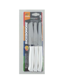 SERIE CASA COLTELLI TAVOLA 6pezzi  11cm BIANCO