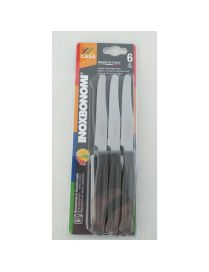 SERIE CASA COLTELLI TAVOLA 6pezzi  11cm TORTORA