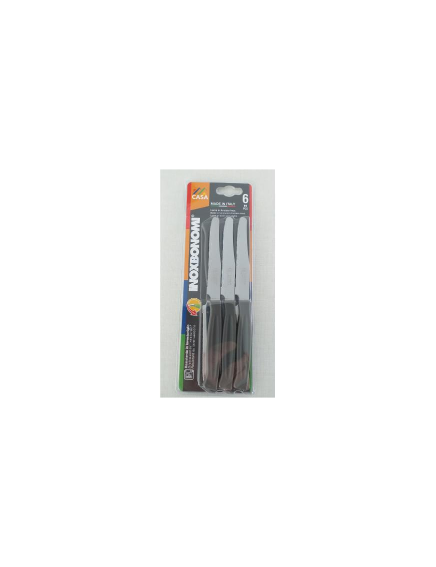 SERIE CASA COLTELLI TAVOLA 6pezzi  11cm TORTORA