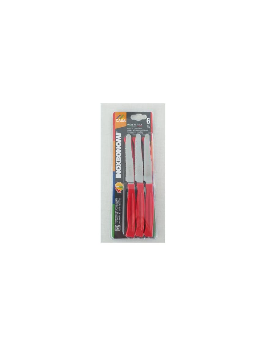 HOME SERIES TABLE KNIVES 6 pieces 11cm RED