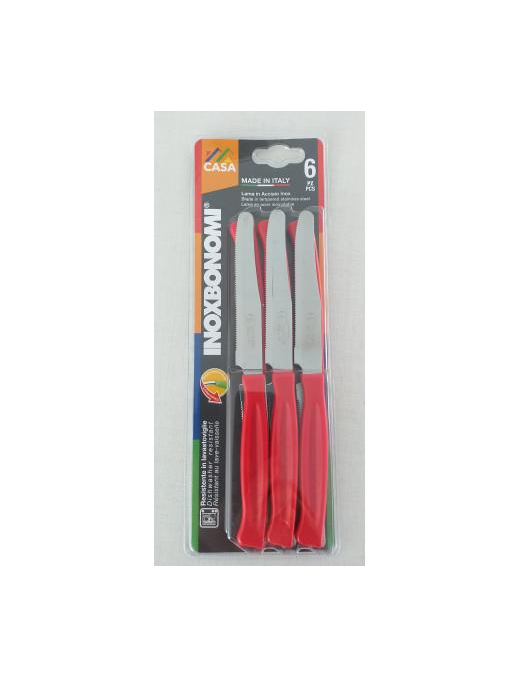 HOME SERIES TABLE KNIVES 6 pieces 11cm RED