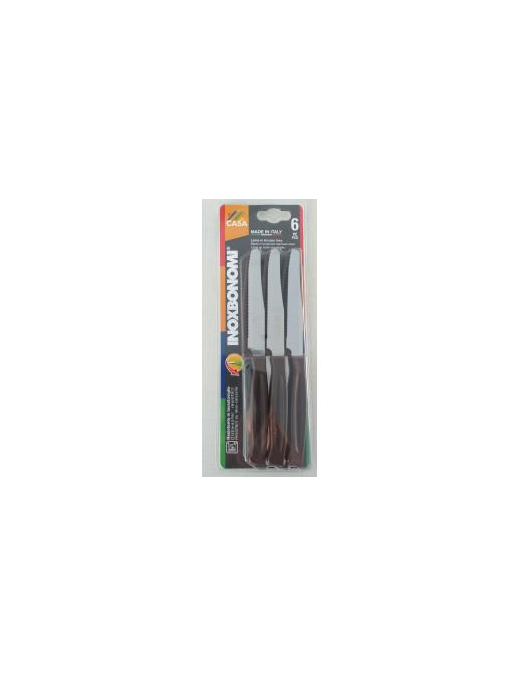 SERIE CASA COLTELLI TAVOLA 6pezzi  11cm MARRONE