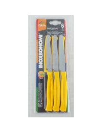 SERIE CASA COLTELLI TAVOLA 6pezzi  11cm GIALLO