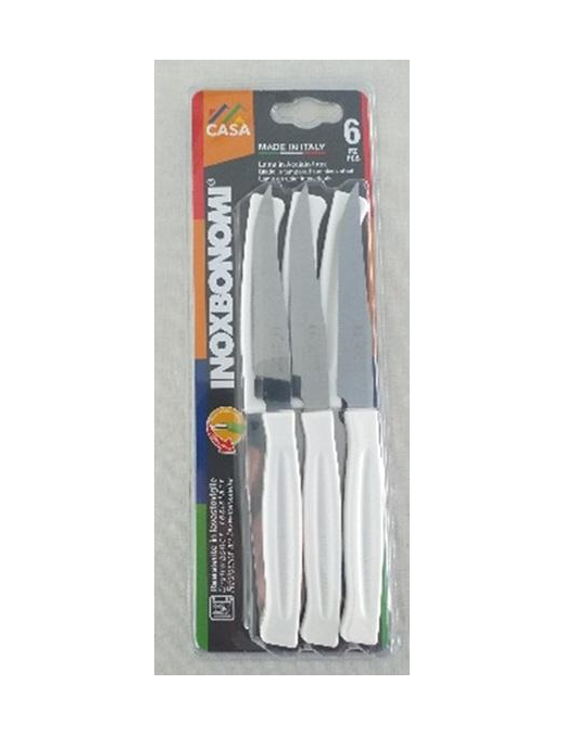 SERIE CASA COLTELLI BISTECCA 6pezzi  11cm BIANCO