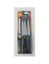 SERIE CASA COLTELLI BISTECCA 6pezzi  11cm NERO