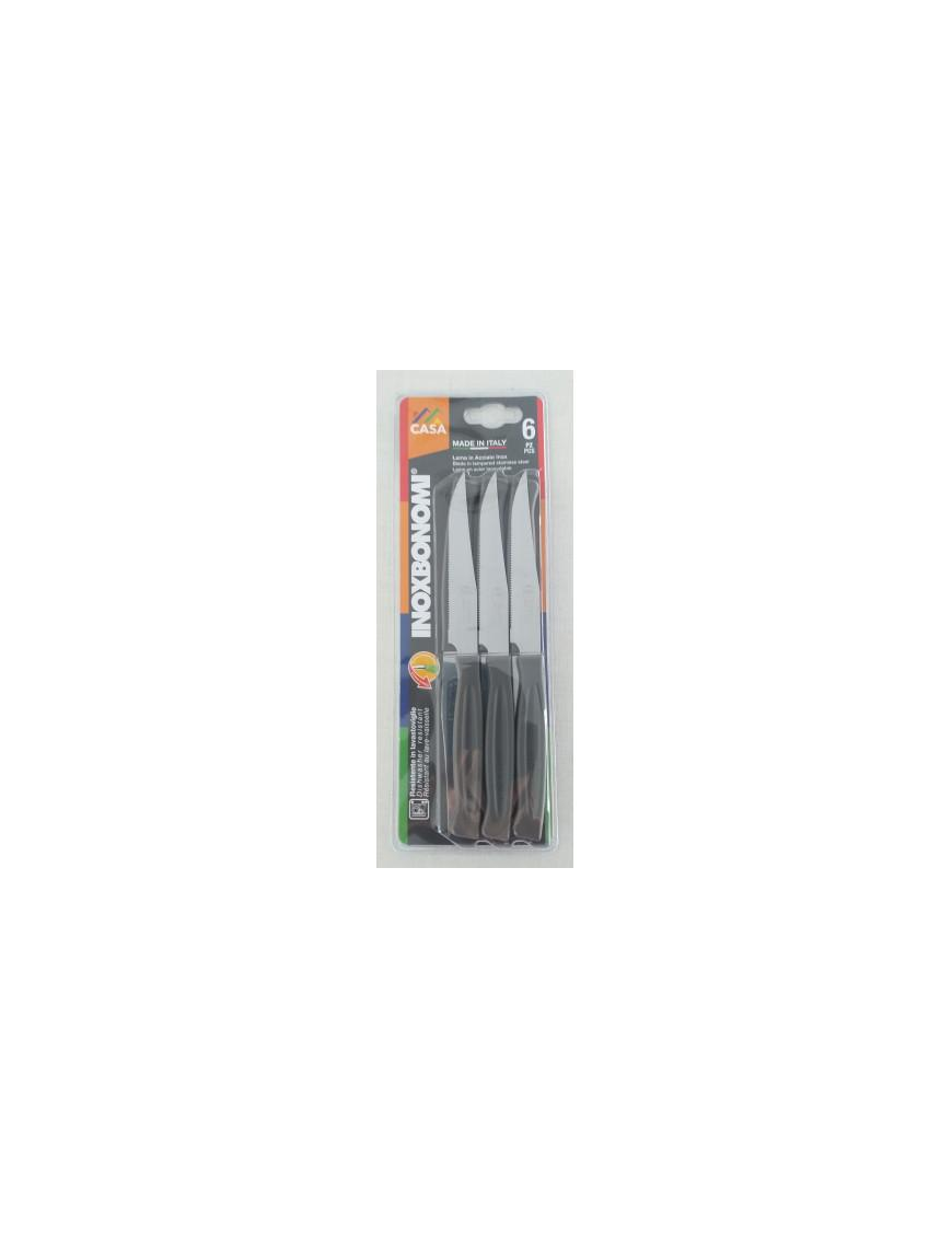 SERIE CASA COLTELLI BISTECCA 6pezzi  11cm TORTORA