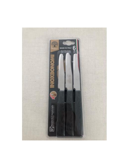 COLTELLI TAVOLA 6pezzi  NERO