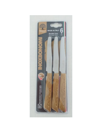 COLTELLI TAVOLA 6pezzi  ROVERE