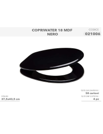 LINEA BAGNO NERO COPRI WC MDF