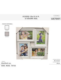 PORTAFOTO  MULTIPLO 4 POSTI 10x15cm