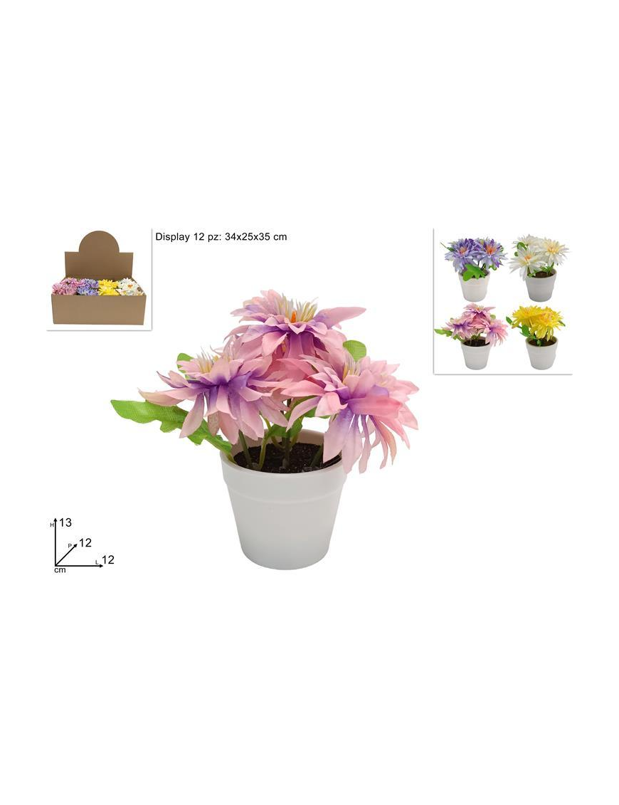 SMALL ARTIFICIAL DAHILIA PLANT ASSORTED COLORS