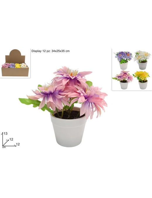 PIANTINA ARTIFICIALE PICCOLA DALIA COLORI ASSORTITI