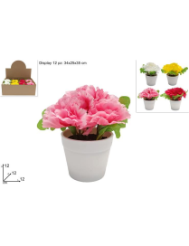 PIANTINA ARTIFICIALE PICCOLA GAROFANO COLORI ASSORTITI