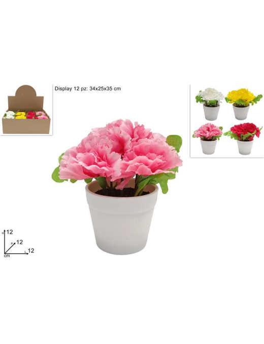 PIANTINA ARTIFICIALE PICCOLA GAROFANO COLORI ASSORTITI