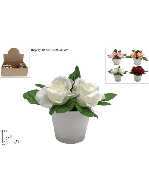 SMALL ARTIFICIAL ROSE SEEDLE IN ASSORTED COLORS