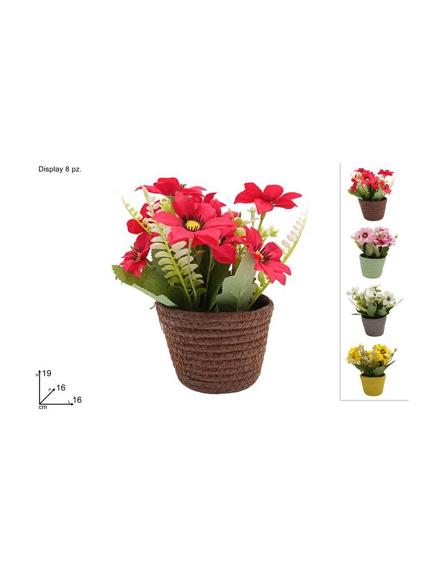 MEDIUM ARTIFICIAL SEEDLING WILDFLOWERS ASSORTED COLORS
