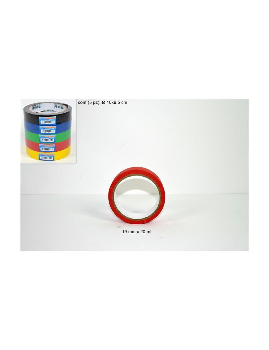 BRICO LINE COLORED RUBBER TAPE mm19x20m