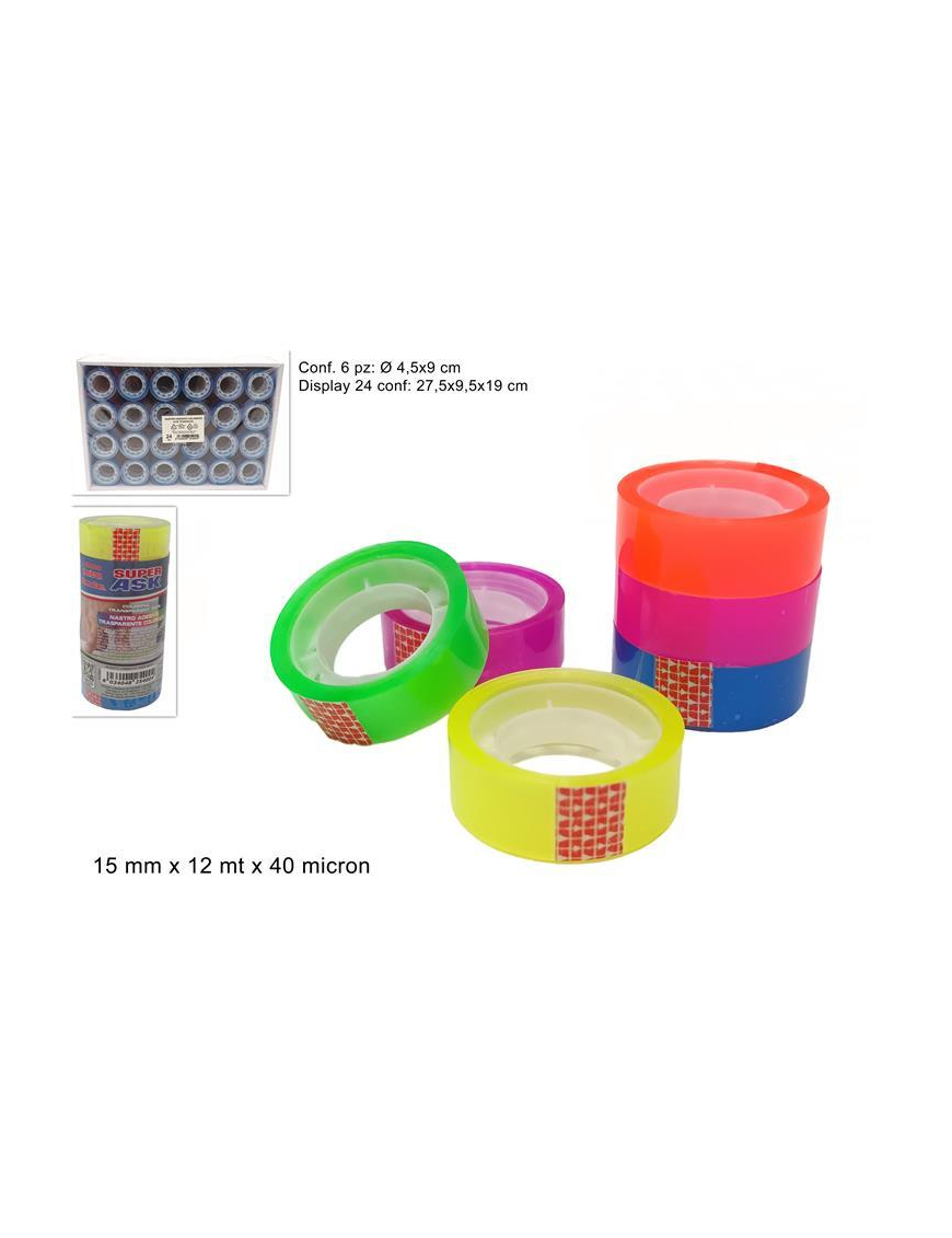 BRICO LINE COLORED ADHESIVE TAPE 6 pieces