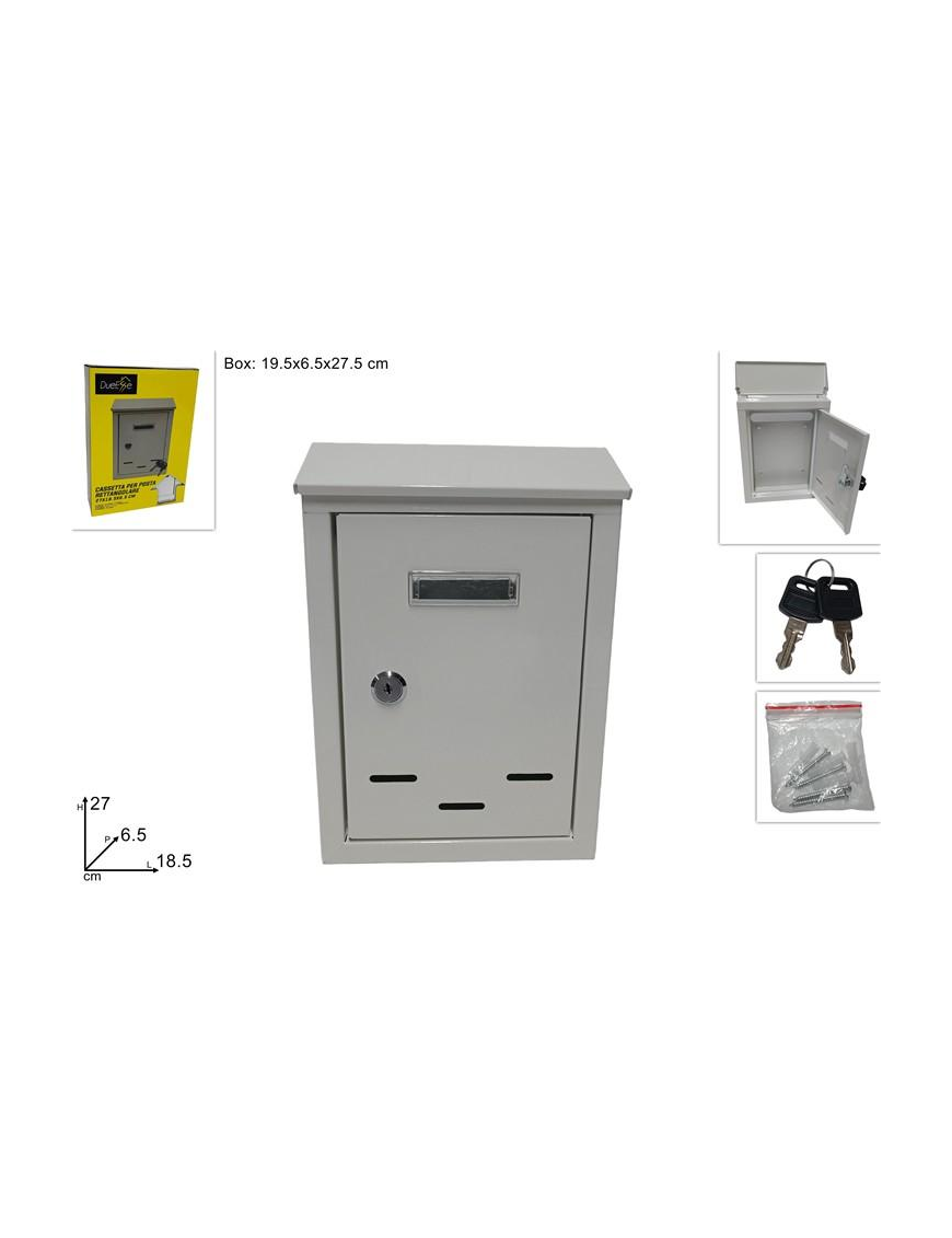 BRICO LINE WHITE MAIL BOX 27x18cm