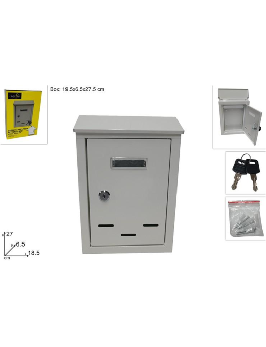 BRICO LINE WHITE MAIL BOX 27x18cm