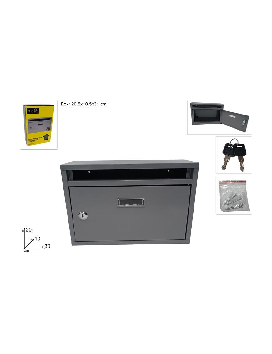 BRICO LINE GRAY MAIL BOX 30x20cm