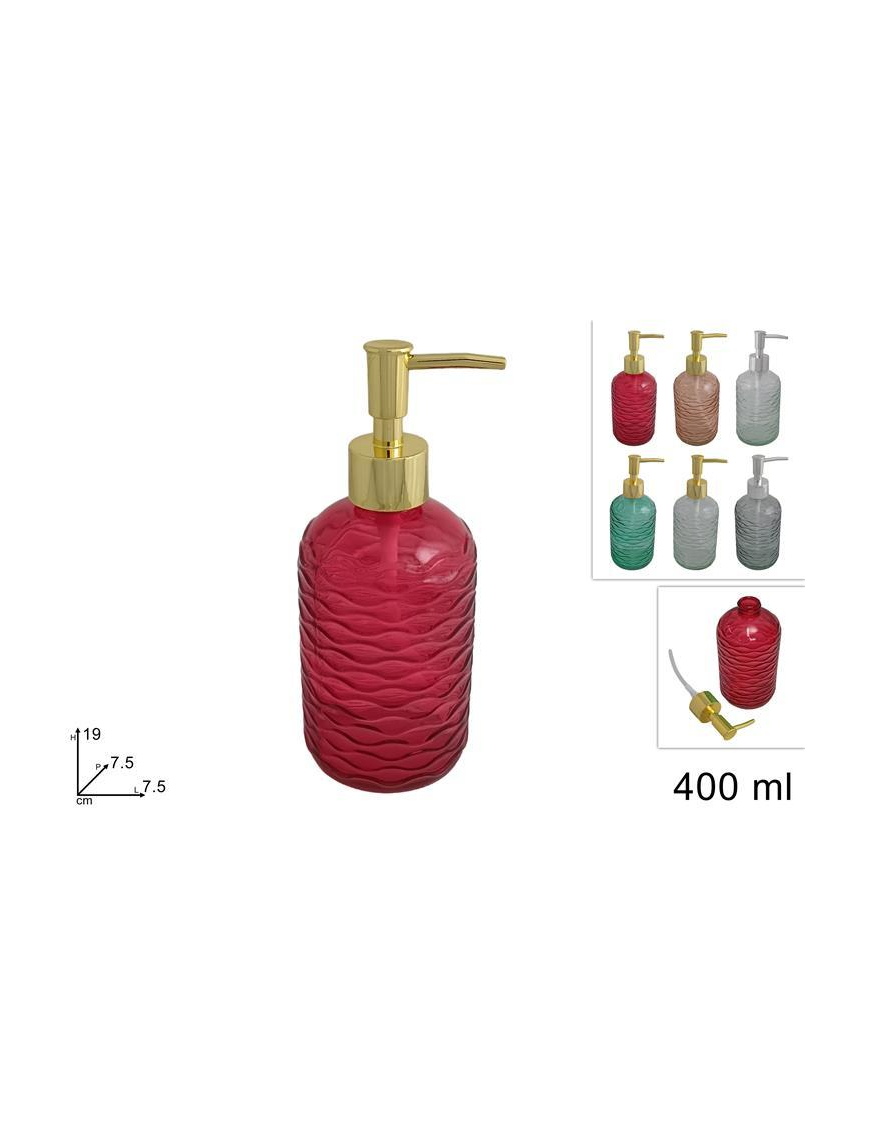 BATHROOM LINE GLASS SOAP DISPENSER 400ml