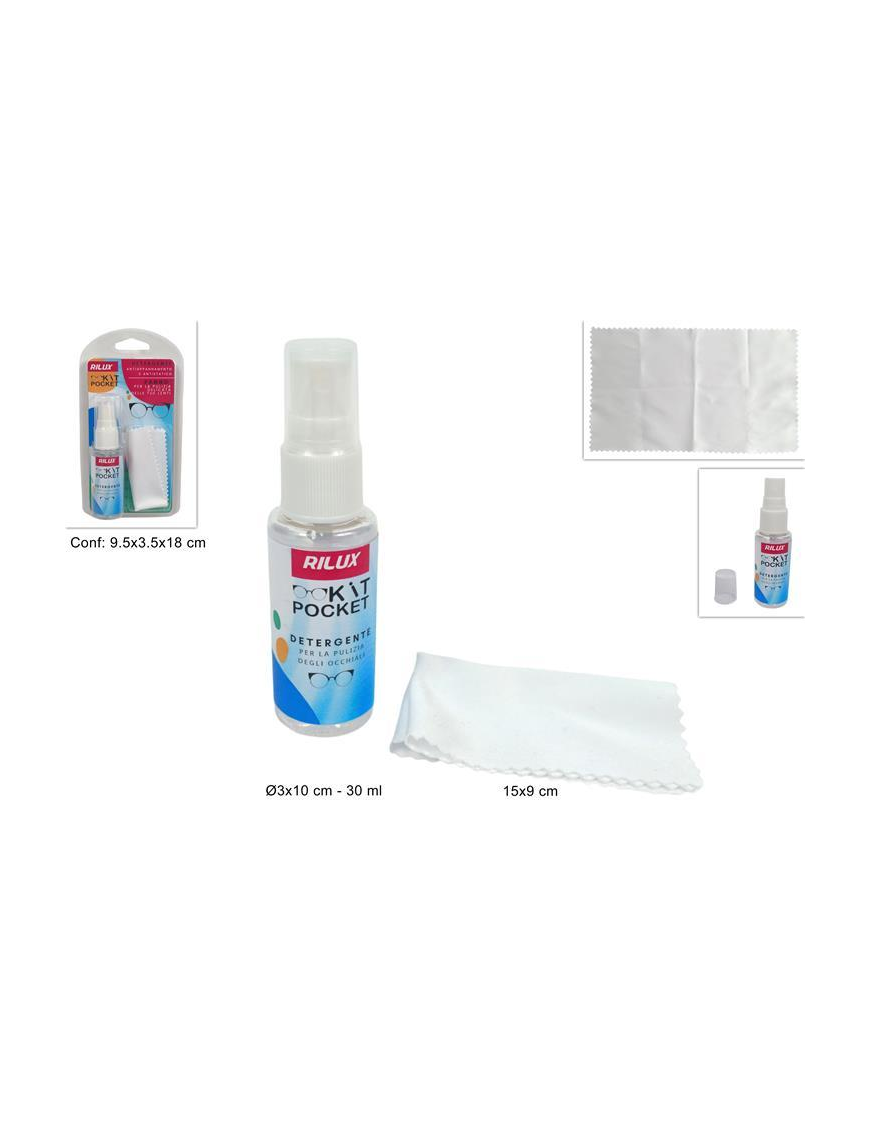 KIT PULISCI OCCHIALI 30ml+PANNO