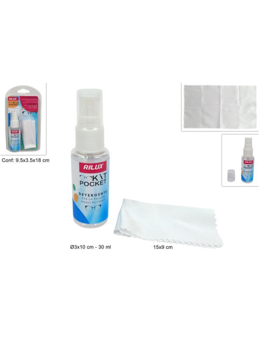 KIT PULISCI OCCHIALI 30ml+PANNO