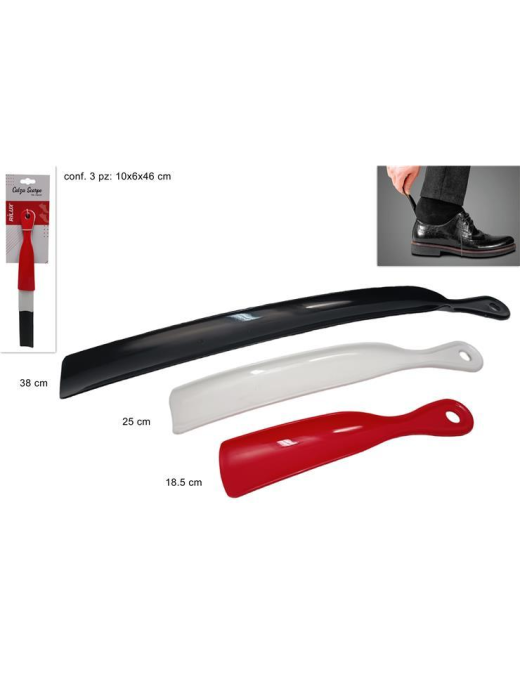 SHOE LINE SHOE HORN 3 pieces ASSORTED SIZES