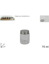 GLASS LINE BOTTLE WITH ALUMINUM CAP 75ml
